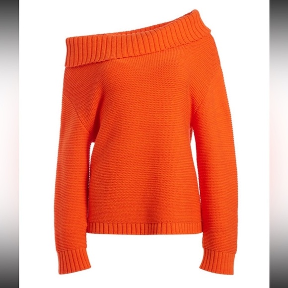 alice + olivia Bonnie sweater in monarch orange size small NWT - Picture 3 of 6